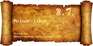 Molnár Tibor névjegykártya